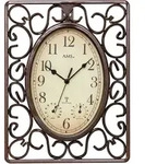 Funkwanduhr AMS "F5976", braun, Wanduhren, B/H/L: 5cm x 31cm x 23cm,