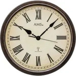 Funkwanduhr AMS "F5977", braun, Wanduhren, B/H/L: 8cm,