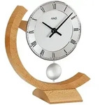 Pendeltischuhr AMS "T163", braun, Tischuhren, Made in Germany