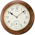 Wanduhr SEIKO, braun (eichefarben), Wanduhren, &Oslash; 30cm, Wanduhr, Quarzuhr,