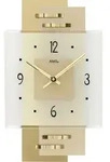 Wanduhr AMS "W9241", gold (goldfarben), Wanduhren, B/H/L: 22cm x 5cm x 36cm, Wanduhr,