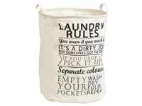 Wäschesortierer ZELLER PRESENT "Laundry Rules" Wäschesammler Gr. H: 48 cm, beige