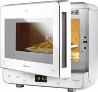 BAUKNECHT Mikrowelle "MW 39 WSL" Grill 700 W Passt in jede Ecke, Dampfgaren,