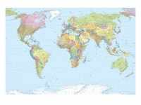 KOMAR Vliestapete "World Map" Tapeten 368x248 cm (Breite x Höhe), inklusive...