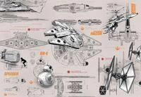 Komar Fototapete "STAR WARS Blueprints - Gr&ouml;&szlig;e 368 x 254 cm" bedruckt glatt