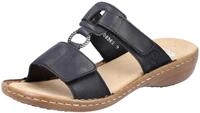 Pantolette RIEKER, Damen, Gr. 41, schwarz, Lederimitat, unifarben, Schuhe Pantolette,
