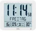 Funkwanduhr AMS "F5886", wei&szlig;, Wanduhren, B/H/L: 25cm x 3cm x 21cm, Quarzuhr,mit