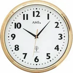 Funkwanduhr AMS "F5963", gold (goldfarben), Wanduhren, B/H/L: 5cm,