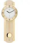 Funk-Pendelwanduhr AMS "F5293", grau (messingfarben), Wanduhren, B/H/L: 7cm x...