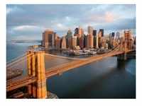 PAPERMOON Fototapete "Brooklyn Bridge Morning" Tapeten Gr. B/L: 3,5 m x 2,6 m,
