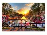 PAPERMOON Fototapete "Amsterdam Sunrise" Tapeten Gr. B/L: 3,5 m x 2,6 m, Bahnen: 7
