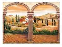 PAPERMOON Fototapete "Tuscany" Tapeten Gr. B/L: 3,5 m x 2,6 m, Bahnen: 7 St., bunt