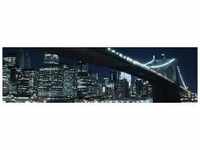 PAPERMOON Fototapete "Brooklyn Bridge Panorama" Tapeten Gr. B/L: 3,5 m x 1 m, bunt