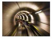 PAPERMOON Fototapete "Underground Tunnel" Tapeten Gr. B/L: 3,5 m x 2,6 m, bunt
