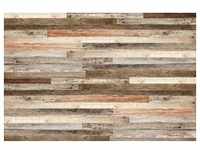 PAPERMOON Fototapete "Wooden Wall" Tapeten Gr. B/L: 3,5 m x 2,6 m, Bahnen: 7 St.,