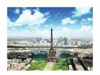 PAPERMOON Fototapete "Eiffel Tower" Tapeten Gr. B/L: 3,5 m x 2,6 m, Bahnen: 7 St.,