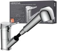 Eisl Sp&uuml;ltischarmatur "Verona" mit Geschirrbrause, Wasserhahn ausziehbar, 360