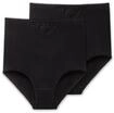 Slip SCHIESSER "Slip Cotton Essentials 2er Pack", Damen, Gr. S, schwarz,