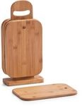 Zeller Present Fr&uuml;hst&uuml;cksbrett "Bamboo" Einh&auml;ngbare Holzbrettchen