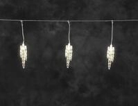 KONSTSMIDE Lichtervorhang "Eiszapfen, Weihnachtsdeko aussen", transparent, Dioden 20