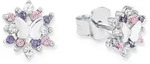 Paar Ohrstecker PRINZESSIN LILLIFEE "Schmetterling", rosa (silber, 925, rosa,
