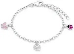 Armband PRINZESSIN LILLIFEE "Marienk&auml;fer, Schmetterling, Kleeblatt", rosa