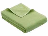 Wohndecke IBENA "Luxus" Wohndecken Gr. B/L: 150 cm x 200 cm, grün Baumwolldecken