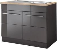 KOCHSTATION Sp&uuml;lenschrank "KS-Wien" Breite 100 cm, inkl. Einbausp&uuml;le