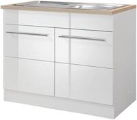 KOCHSTATION Sp&uuml;lenschrank "KS-Wien" Breite 100 cm, inkl. Einbausp&uuml;le