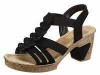 Sandalette RIEKER Gr. 36 (3,5), schwarz Damen Schuhe Sandaletten