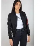 Bomberjacke ALPHA INDUSTRIES "MA-1 TT Light W", Damen, Gr. XS, schwarz, Obermaterial:
