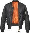 Anorak BRANDIT "Brandit Herren MA1 Bomber Jacket", Herren, Gr. S, schwarz, 100%