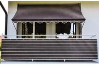 Angerer Freizeitm&ouml;bel Klemmmarkise braun-wei&szlig;, Ausfall: 150 cm, versch. Breiten