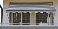 Angerer Freizeitm&ouml;bel Klemmmarkise grau gestreift, Ausfall: 150 cm, versch. Breiten