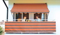 Angerer Freizeitm&ouml;bel Klemmmarkise orange-braun, Ausfall: 150 cm, versch. Breiten