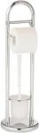 WENKO WC-Garnitur "Siena" aus Edelstahl Stand WC-Garnitur, Toilettenpapierhalter,