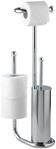 WENKO WC-Garnitur "Universalo" aus Edelstahl integrierter Toilettenpapierhalter und