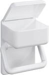 Maximex Toilettenpapierhalter "2 in 1" mit Ablage f&uuml;r feuchte Toilettent&uuml;cher