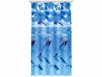 Duschvorhang KLEINE WOLKE "Delfin" Duschvorhänge Gr. B/H: 180 cm x 200 cm, blau