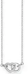 Kette mit Anh&auml;nger THOMAS SABO "TOGETHER Herz Klein" Gr. 45, bunt (silberfarben,