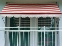 Angerer Freizeitm&ouml;bel Klemmmarkise rot/beige, Ausfall: 150 cm, versch. Breiten