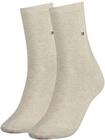 Tommy Hilfiger Socken "TH WOMEN SOCK CASUAL 2P" 2 Paar, 2 Paar tlg. mit flacher