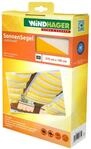 Windhager Sonnensegel f&uuml;r Seilspannmarkise, inklusive Laufhaken, 2,7x1,4 m