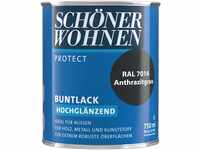 SCHÖNER WOHNEN FARBE Lack "Protect Buntlack", 750 ml, anthrazitgrau RAL 7016,