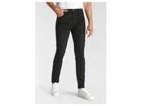 Tapered-fit-Jeans LEVI'S "512 Slim Taper Fit" Gr. 32, Länge 32, schwarz (nightshine)