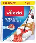 Vileda Wischbezug "Vileda TURBO Refill Microfibre 2in1 Ersatzkopf Doppelpack"