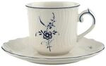 Villeroy & Boch Tasse "Kaffeetasse mit Untertasse Vieux Luxembourg 120 ml wei&szlig;-blau"