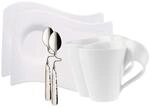 Villeroy & Boch Becher "Becher-Set NewWave 6er Set wei&szlig;" Sp&uuml;lmaschinengeeignet,