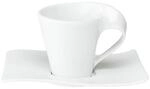 Villeroy & Boch Tasse "Espressotasse mit Untertasse NewWave 80 ml wei&szlig;"