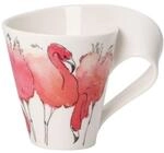 Villeroy & Boch Becher "Becher mit Henkel NewWave Caff&egrave; 300 ml wei&szlig;-rosa"